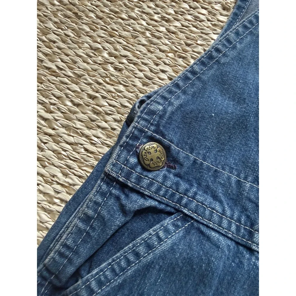 OshKosh Bgosh Kids Denim Overalls Medium Wash Vestbak Bibs 4T vintage 80's Jean